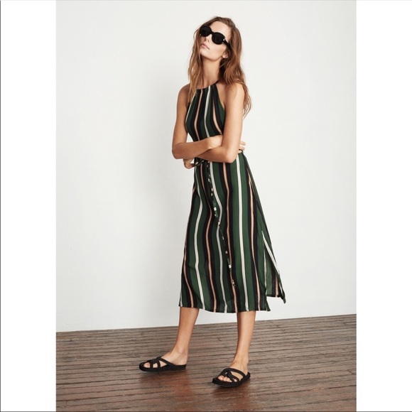 Faithfull the Brand Dresses & Skirts - Striped Green Dress